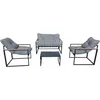 Image de Salon de jardin Jules - 4 places - Gris/Noir