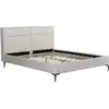 Image de Lit double en tissu design moritz - 160 x 200 cm - beige