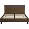 Image de Lit led maria - 140 x 190 cm - taupe