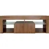 Image de Meuble tv design bois hugo - 140 x 40 x 50 cm - marron