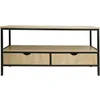 Image de Meuble TV avec tiroir style industriel Detroit - 113 x 40 x 55 cm - Beige
