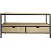 Image de Meuble tv avec tiroir style industriel detroit - 113 x 40 x 55 cm - beige