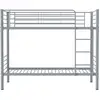 Image de Lit superposé adam - 90 x 190 cm - métal - gris