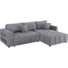 Image de Canapé D'angle Convertible Tissu Chenille 3 Places - "trocadero" - Gris