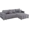 Image de Canapé dangle convertible tissu chenille 3 places - Trocadero - Gris