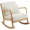 Image de Fauteuil À Bascule Style Scandinave Bouclette Et Bois " Clinton " - Bei