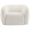 Image de Fauteuil tissu bouclette washington - blanc
