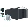 Image de Garage métal Houston - 1536 m² avec gouttière et récupérateur deau - Anthracite