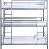 Image de Lit superposé en métal triple havin - 90 x 190 cm - gris