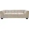 Image de Canapé Droit Design En Tissu Chenille 3 Places "foch" - Beige