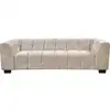Image de Canapé droit design en tissu chenille 3 places foch - beige