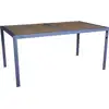 Image de Table de jardin m ©tal imitation bois tossa - 160 x 90 x 75 cm - marron
