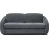 Image de Canapé convertible express en tissu texturé Laurie - Couchage 140 cm - 3 places - Gris