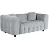 Image de Canapé droit en tissu chenille Vendome - 2 places - Gris