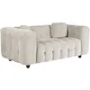 Image de Canapé droit en tissu chenille Vendome - 2 places - Beige