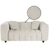 Image de Canapé droit en tissu chenille vendome - 2 places - beige