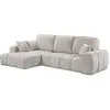 Image de Canapé D'angle Gauche Convertible En Tissu Chenille "verneuil" - 3 Plac