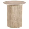 Image de table dappoint bout de canapé table de chevet en céramique Eclat - 50 x 50 cm - Marron