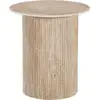 Image de Table d'appoint, bout de canapé, table de chevet en céramique eclat - 50 x 50 cm - marron