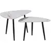 Image de Lot De 2 Tables Basses Gigognes En Céramique "terra" - 49 X 79 X 56 Cm