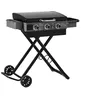 Image de Plancha à gaz avec chariot pliable et portable Firo - 75 kw - Noir