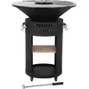Image de Barbecue plancha brasero à charbon et bois Cesar premium - Ø 81 cm - Noir