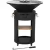 Image de Barbecue plancha brasero à charbon et bois cesar premium - ø 81 cm - noir