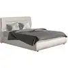 Image de Lit Double Avec Coffre En Velours "chamonix" - 140 X 190 Cm - Beige