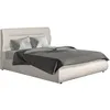 Image de Lit double avec coffre en velours Chamonix - 140 x 190 cm - Beige