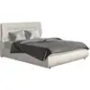 Image de Lit double avec coffre en velours chamonix - 140 x 190 cm - beige