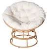 Image de Fauteuil papasan intérieur/extérieur style loveuse Bali - Ø91cm - Beige