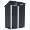 Image de Abri de jardin métal porte coulissante memphis - 1,36 m² - gris