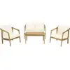 Image de Salon De Jardin En Bois D'acacia Avec Coussins "presley" - 4 Places - B