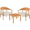 Image de Salon De Jardin En Métal Et Plastique "céora" - 2 Places - Orange
