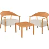 Image de Salon de jardin en métal et plastique céora - 2 places - orange