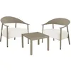 Image de Salon de jardin en métal et plastique Céora - 2 places - Taupe