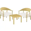 Image de Salon de jardin en métal et plastique Céora - 2 places - Jaune