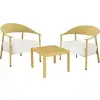 Image de Salon de jardin en métal et plastique céora - 2 places - jaune