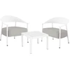 Image de Salon De Jardin En Métal Et Plastique "céora" - 2 Places - Blanc