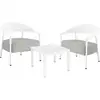 Image de Salon de jardin en métal et plastique céora - 2 places - blanc