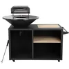Image de Barbecue plancha brasero avec four à pizza Maréchal - Ø 81 cm - Noir