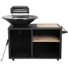 Image de Barbecue plancha brasero avec four à pizza maréchal - ø 81 cm - noir