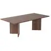 Image de Table basse en bois sabin - 60 x 119 x 40 cm - noyer