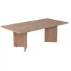 Image de Table basse en bois sabin - 60 x 119 x 40 cm - chêne saphir