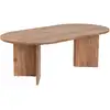 Image de Table basse en bois sable - 60 x 119 x 40 cm - pin atlantique