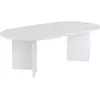 Image de Table basse en bois sable - 60 x 119 x 40 cm - blanc