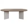 Image de Table basse en bois sable - 60 x 119 x 40 cm - noyerblanc