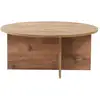 Image de Table basse en bois soleil - 90 x 90 x 40 cm - pin atlantique