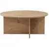 Image de Table basse en bois soleil - 90 x 90 x 40 cm - chêne saphir
