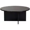 Image de Table Basse En Bois "soleil" - 90 X 90 X 40 Cm - Bois Noir